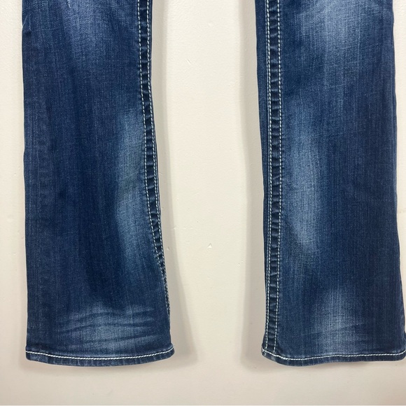 Rock Revival Jen Bootcut Jeans Size 27 Med Wash Embellished Low Rise - Picture 10 of 13